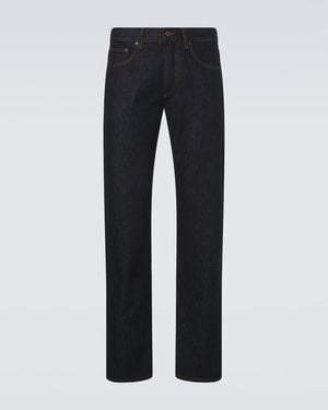 Burberry Mid-Rise Straight-Leg Jeans - Blue