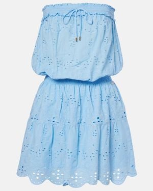 Melissa Odabash Minikleid Colette Aus Baumwolle - Blau