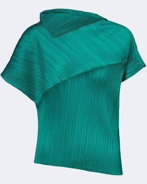 Pleats Please Issey Miyake Top Leap - Grün