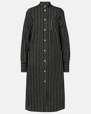 TOTEME Hemdblusenkleid Aus Einem Baumwollgemisch - Schwarz