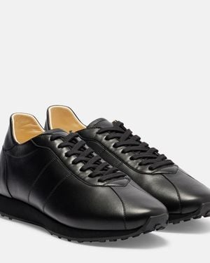 The Row Mica Leather Trainers - Black