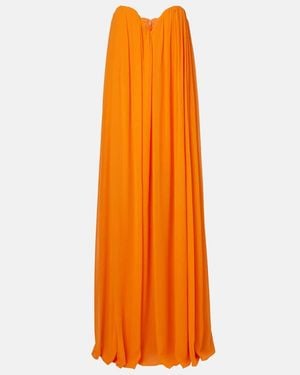 Rachel Gilbert Pamina Draped Gown - Orange