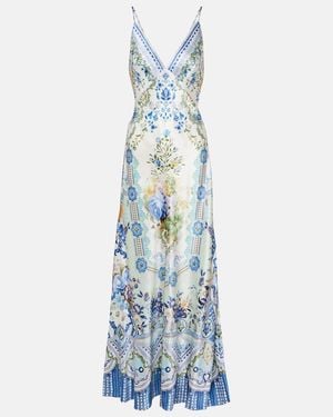 CAMILLA My Homespun Heart Silk Slip Dress - Blue