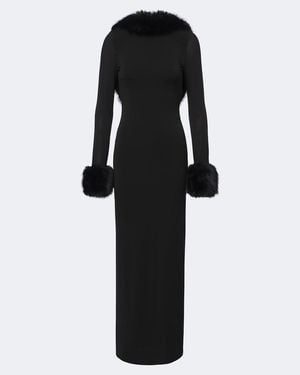 Nina Ricci Open-Back Jersey Gown - Black