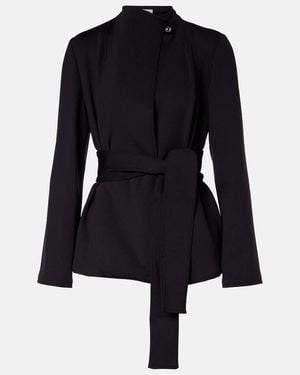 Max Mara Talamo Belted Jersey Blazer - Blue