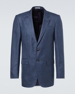 Gabriela Hearst Wool, Silk, And Linen Blazer - Blue