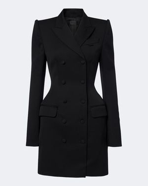 Mugler Blazerkleid Aus Wolle - Schwarz