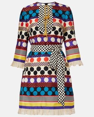 Valentino Escape Polka-Dot Silk Minidress - Multicolour