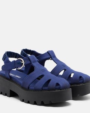 Miu Miu Plateau-Sandalen - Blau