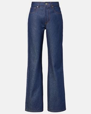 Ami Paris Mid-Rise Straight Jeans - Blue
