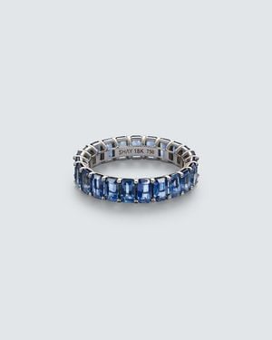 SHAY Eternity 18Kt Ring With Sapphires - Blue