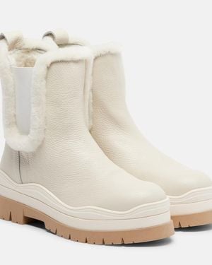 Bogner Ankle Boots Arosa Aus Leder - Weiß