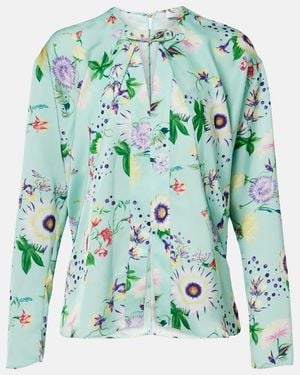 Rabanne Bluse Aus Satin - Grün