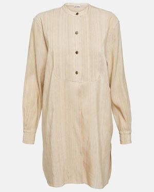 Loro Piana Striped Silk Top - Natural