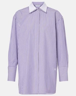 Max Mara Tubinga Striped Poplin Shirt - Purple