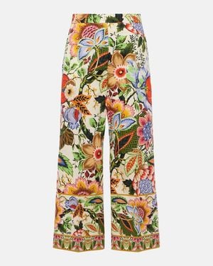 Etro Floral Cropped Pants - Multicolor