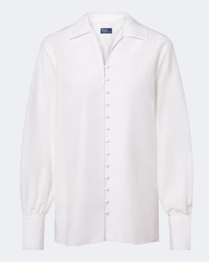 Polo Ralph Lauren Cotton And Silk Blouse - White