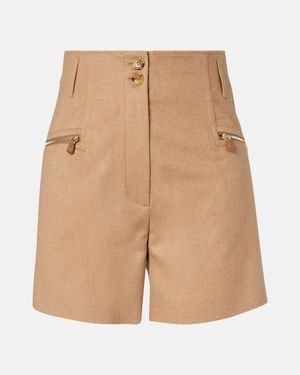 Max Mara Wool Shorts - Natural