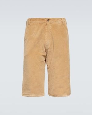 ERL Cotton Corduroy Shorts - Natural