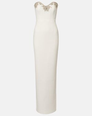 Rebecca Vallance Bridal Melva Embellished Crepe Gown - White