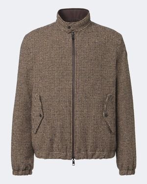 Moncler Ebrodel Reversible Wool-Blend Down Jacket - Brown