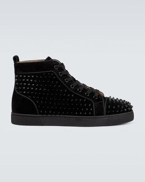 Christian Louboutin Louis Orlato Suede High-Top Trainers - Black