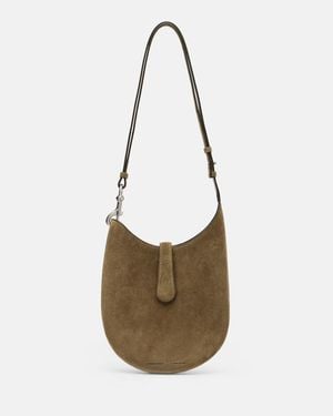 Phoebe Philo Schultertasche Bean Sling Mini Aus Veloursleder - Mettallic