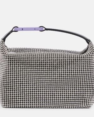 Eera Eera Moonbag Embellished Mesh Shoulder Bag - Metallic