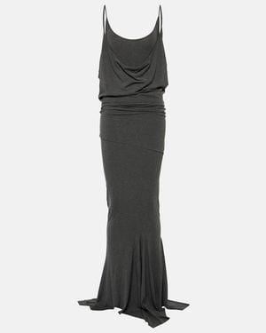 The Attico Jersey Maxi Dress - Black