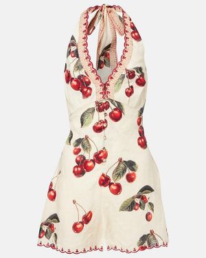 CAMILLA Playsuit Notes From The Road Aus Leinen - Natur