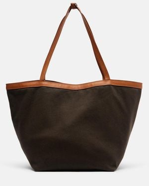 The Row Park Three Stitch Reversible Canvas Tote Bag - Black