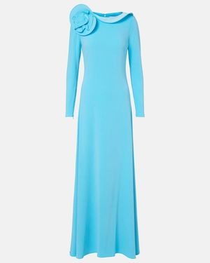 Roland Mouret Floral-Applique Gown - Blue