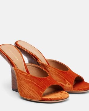 Dries Van Noten Velvet Mules - Brown