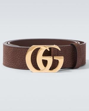 Gucci Guertel Cut Gg Marmont Aus Leder - Braun
