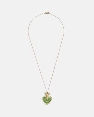 Ileana Makri Collar Con Colgante Blowing Heart De Oro De 18 Ct Con Tsavoritas - Blanco