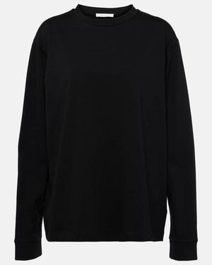 The Row Ciles R Cotton Jersey Top - Black