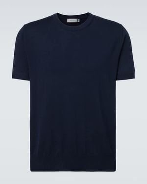 Canali T-Shirt Aus Baumwolle - Blau