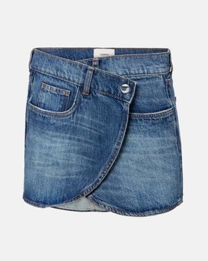 Coperni Denim Wrap Skirt - Blue