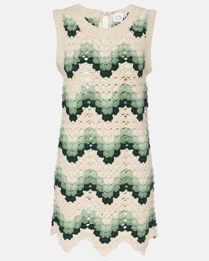 The Upside Tidal Sandrine Cotton Crochet Minidress - Green