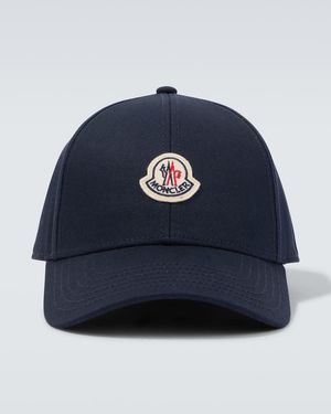 Moncler Baseballcap Aus Baumwoll-Twill - Blau
