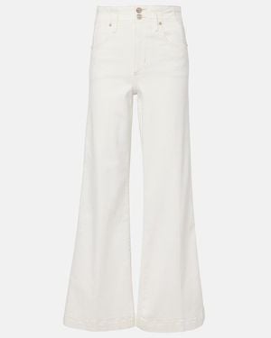 FRAME The Seamed Wide High-Rise Pants - White