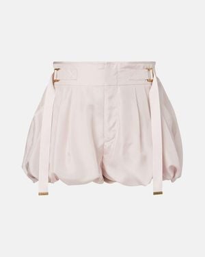 Chloé Cotton Gabardine Shorts - Natural