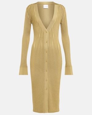 Galvan London Rhea Cardigan Dress - Yellow