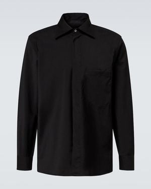 Saman Amel Wool Overshirt - Black