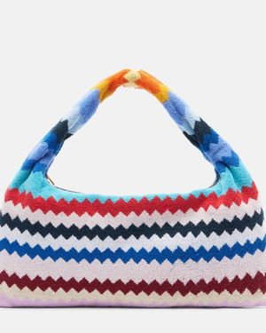 Missoni Zigzag Cotton Terry Top-Handle Bag - Blue