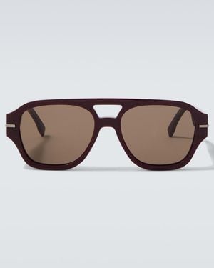 Fendi Graphy Aviator Sunglasses - Brown