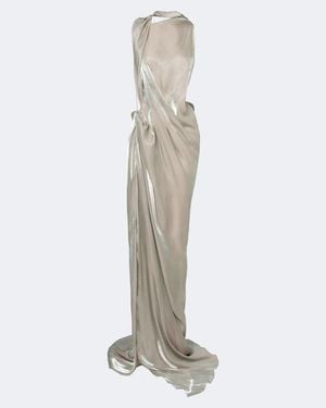 Maticevski Glow Up Draped Open-Back Gown - White