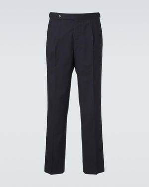 STÒFFA Wool Straight Trousers - Blue