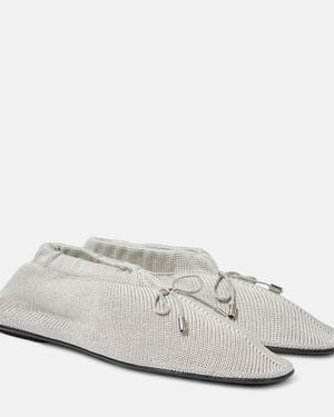 TOTEME 'The Knitted' Ballerina Flats - Metallic