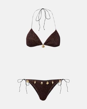 Oséree Lumiere Embellished Bikini - White